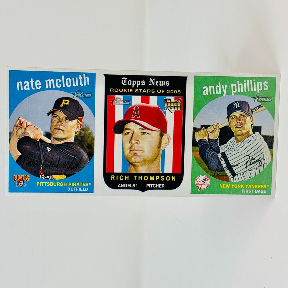 2008 TOPPS HERITAGE BOX TOPPER NATE MCLOUTH, RICH THOMPSON, ANDY PHILLIPS